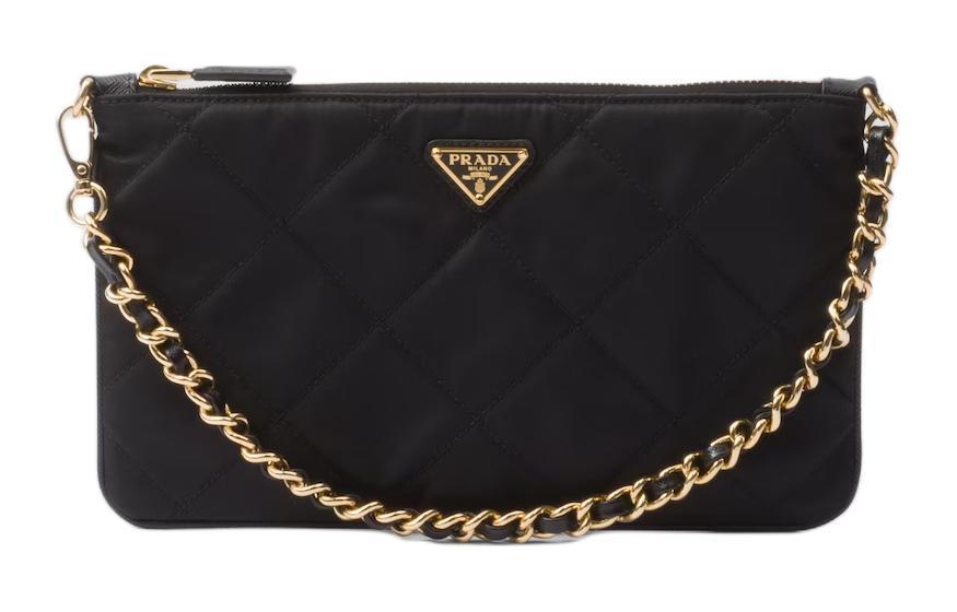 

Женская черная тканевая клатч PRADA