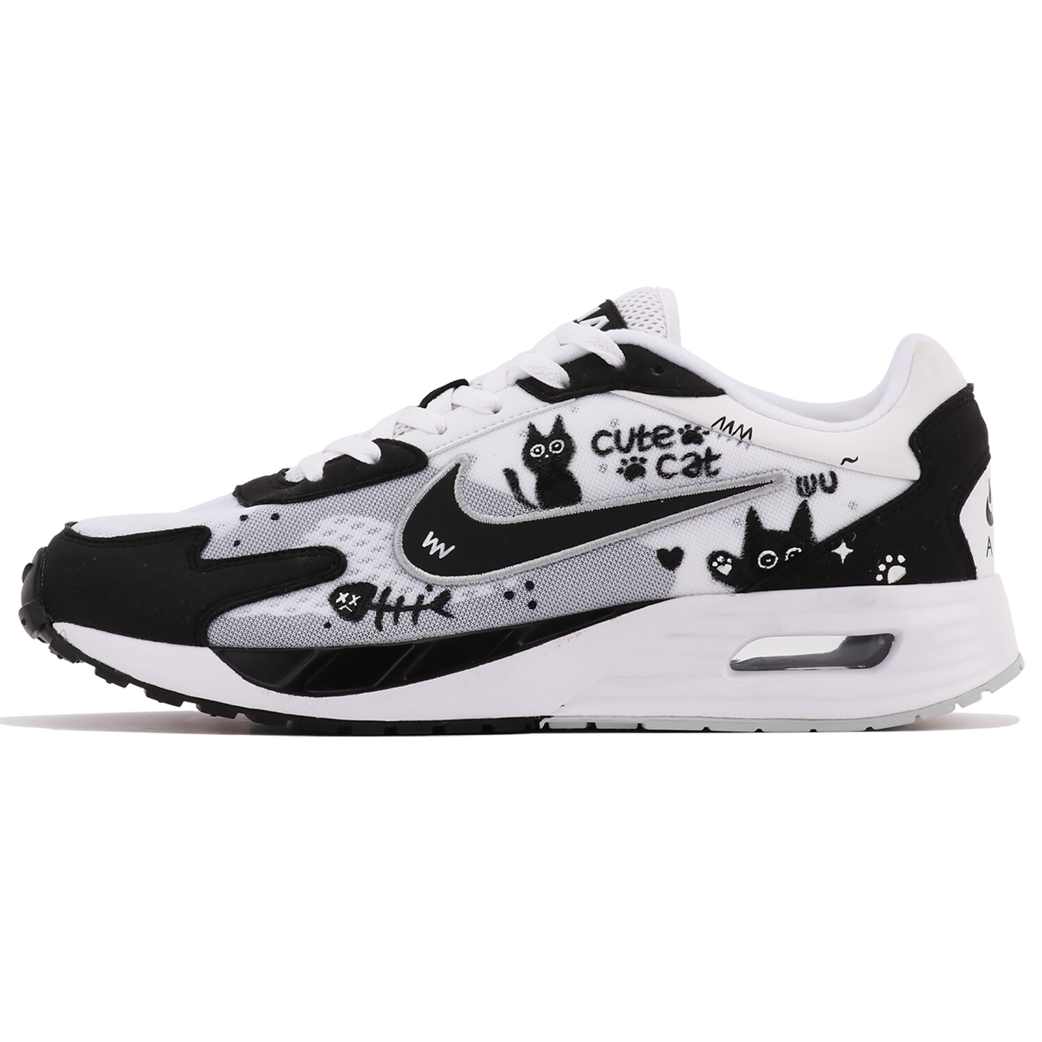 

Кроссовки Nike Air Max Solo Lifestyle Shoes Women's Low-top Black/white, черный/белый