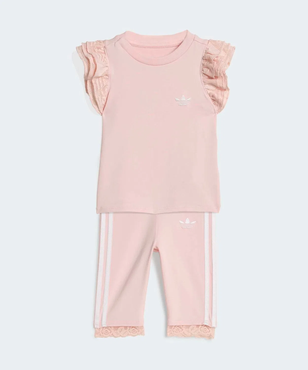 Спортивный набор для малышей: футболка и 3/4 леггинсы adidas Originals, розовый