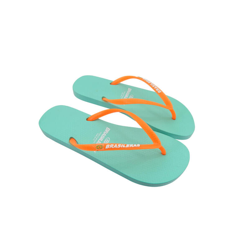 

Шлепанцы Brasileras, цвет aquamarin/orange