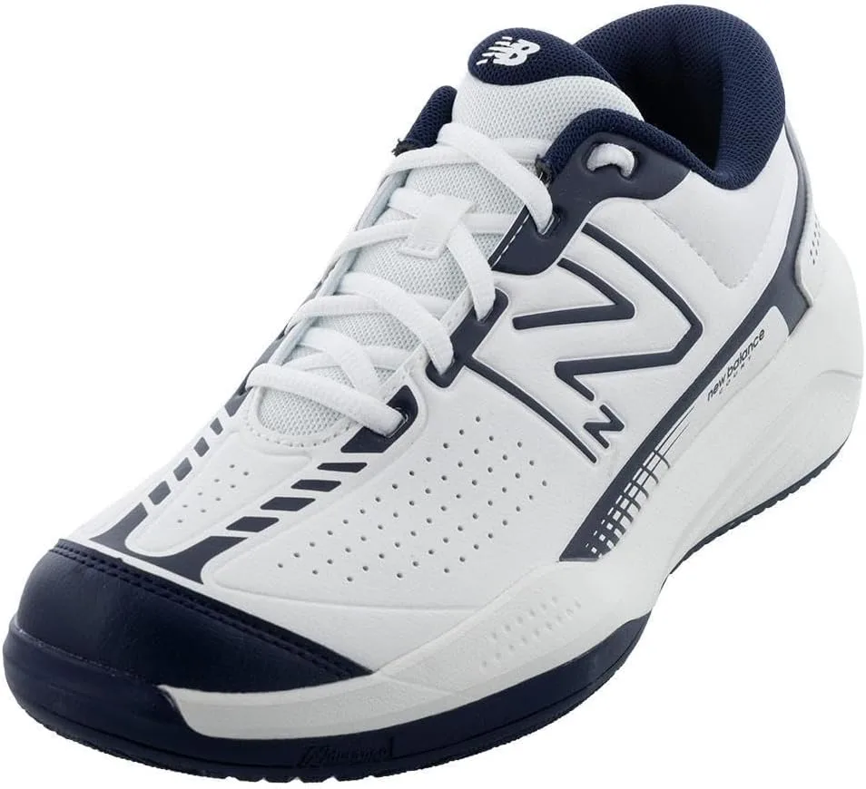 Мужские теннисные кроссовки New Balance 696 V5 для занятий спортом на открытом воздухе, белый/темно-синий