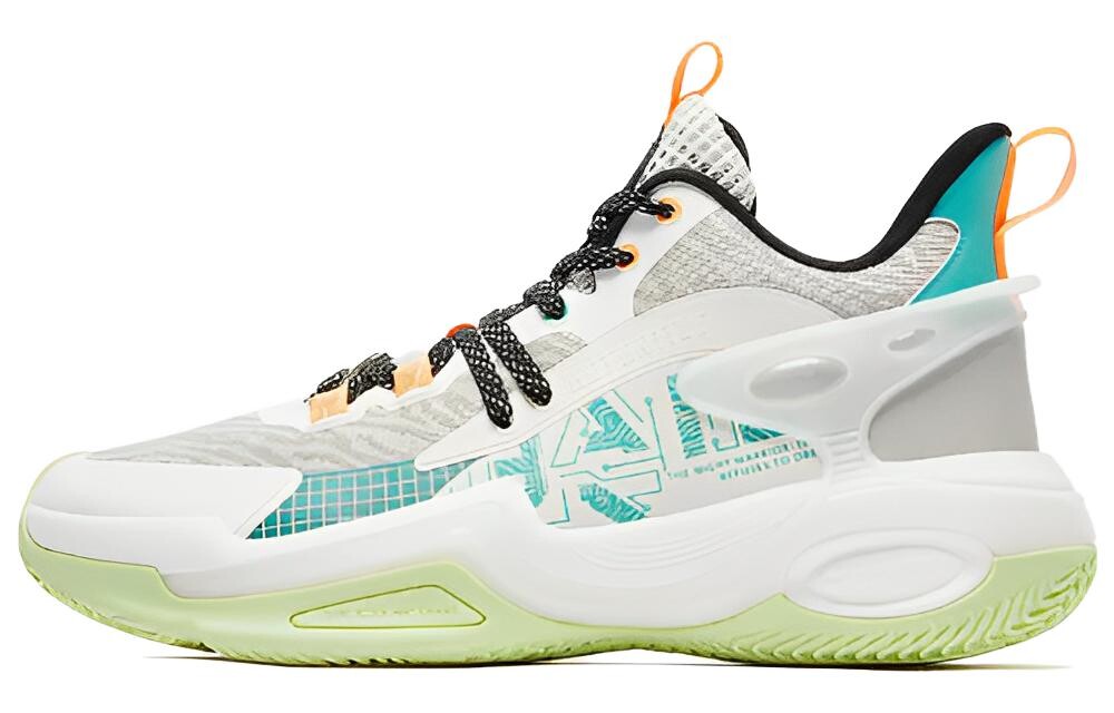 

Баскетбольные кроссовки Basketball Shoes Men Mid-Top White/Green Qiaodan