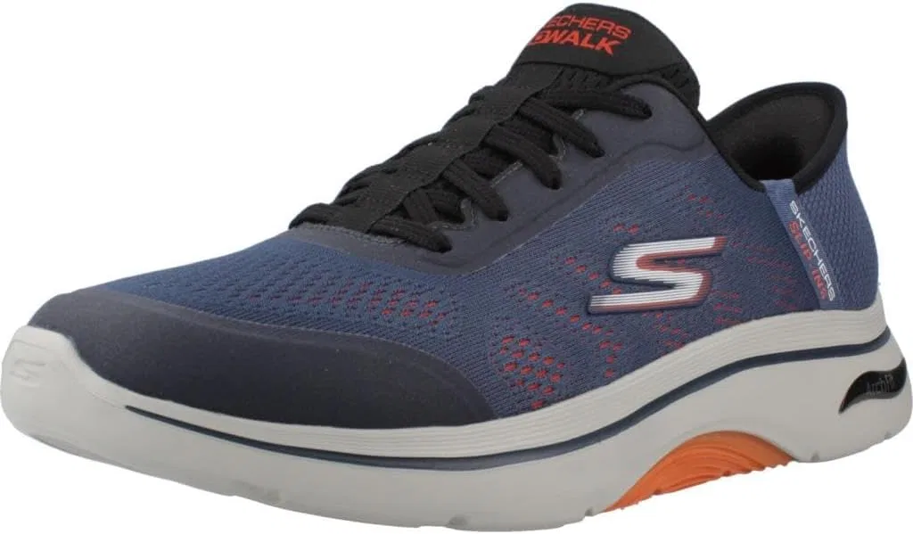 Мужские кроссовки Skechers Go Walk Arch Fit 2.0 Simplicity 2.5, синий/оранжевый