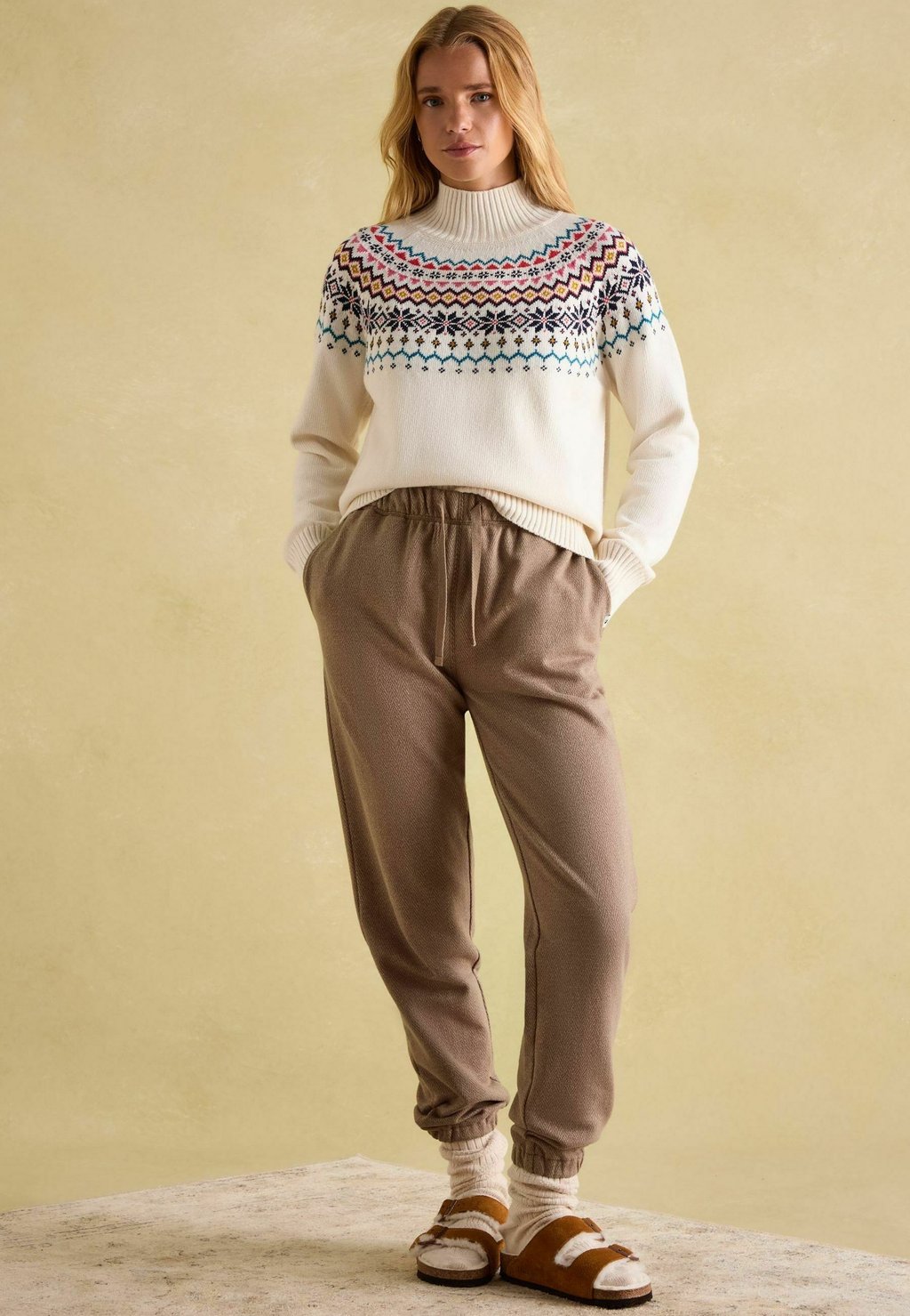 

Джемпер ALBA FAIR ISLE Tom Joule, бежевый