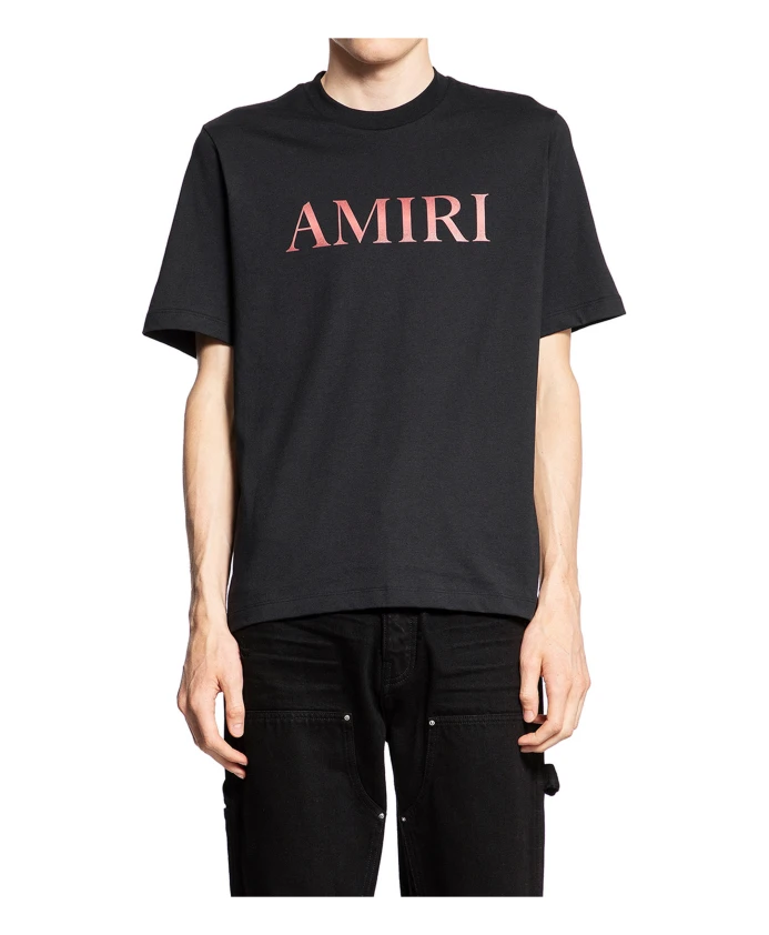 

Футболка с градиентным логотипом Amiri, черный