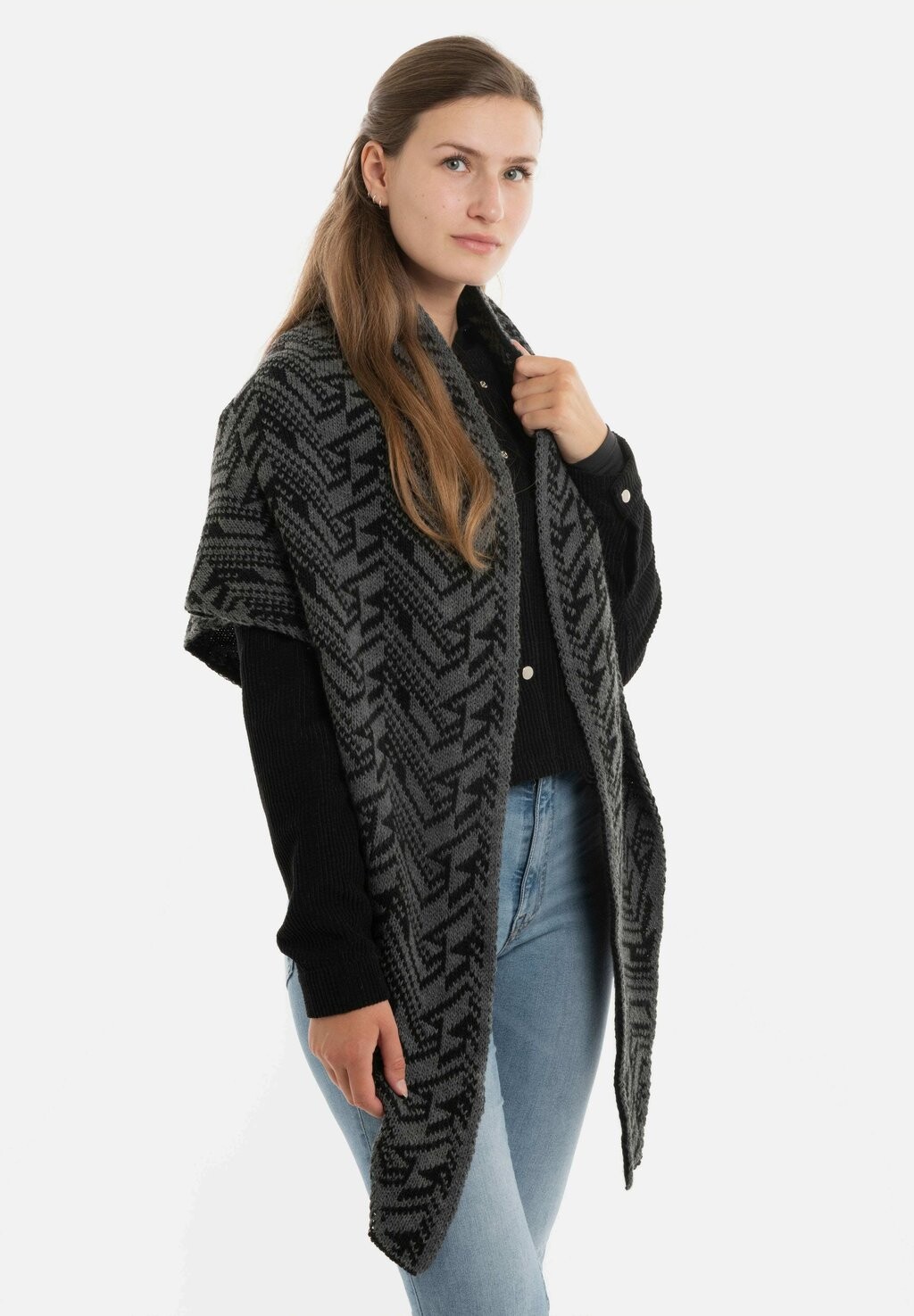 

Шарф JOSH Knit Factory, цвет Mottled Black