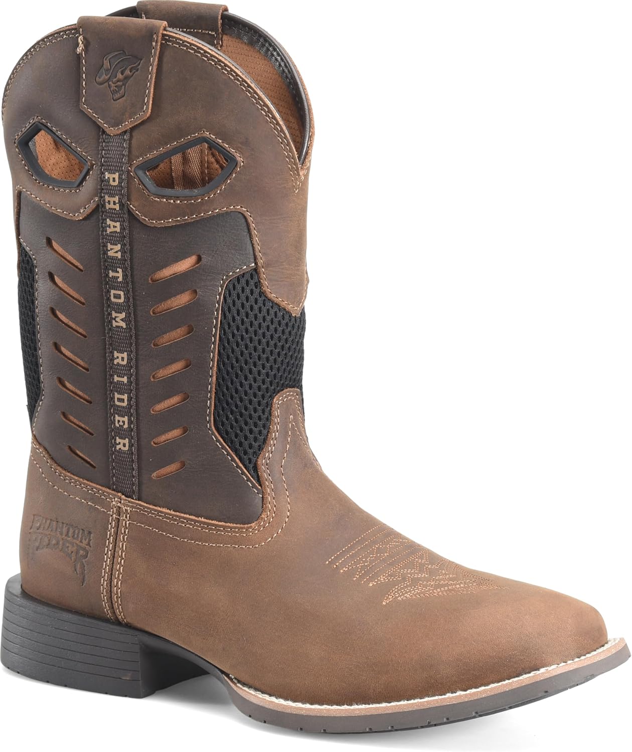 

PHANTOM RIDER Мужские сапоги Roper 11 - премиальная кожа, стиль вестерн, прочная подошва, удобная посадка для повседневного ношения, коричневый