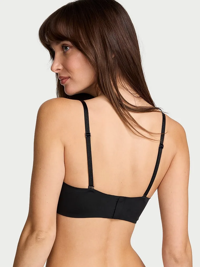 Бюстгальтер без бретелей в форме сердца с легкой подкладкой Victoria'S Secret Bare, Smooth Black — фото 2