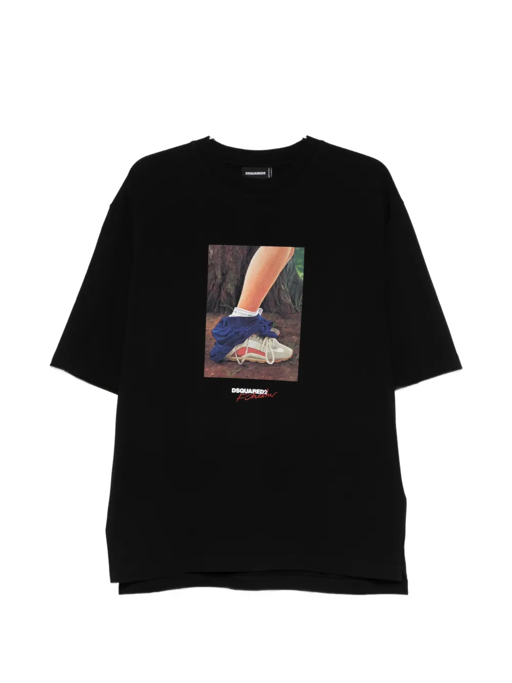 

Футболка с короткими рукавами и круглым вырезом Dsquared2, черный