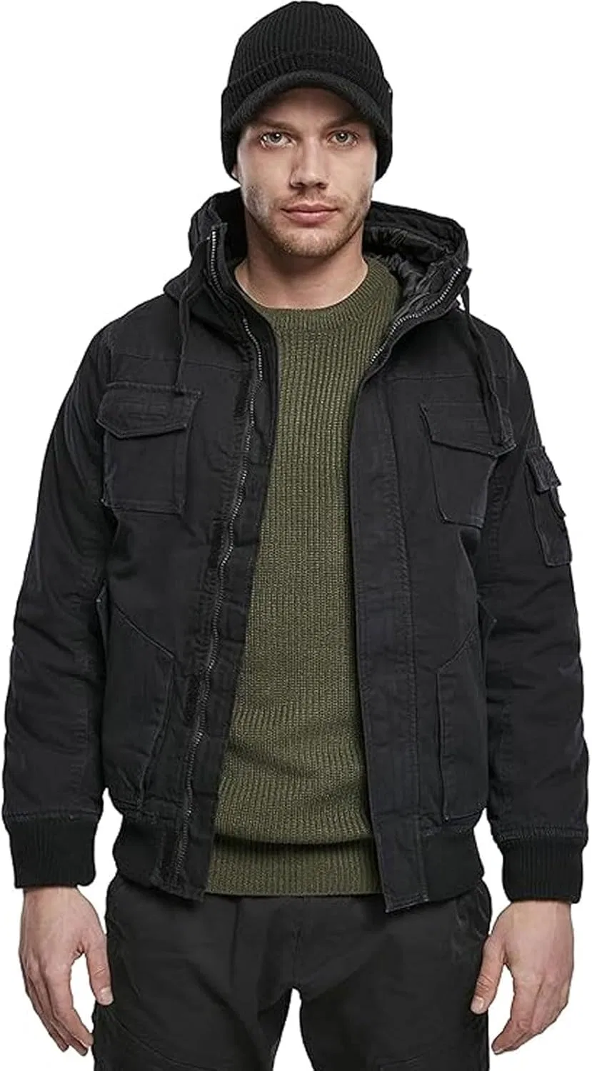Мужская короткая куртка с капюшоном Brandit Individual Wear - теплая, легкая, дышащая, в стиле милитари, для повседневной носки на открытом воздухе