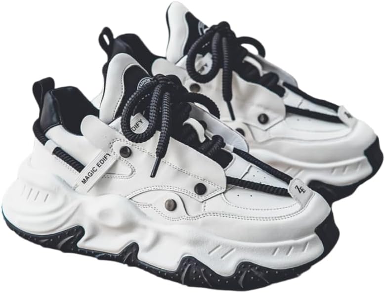 

Мужские модные кроссовки - всесезонные беговые туфли с толстой подошвой и легким комфортом Hoalox, черный