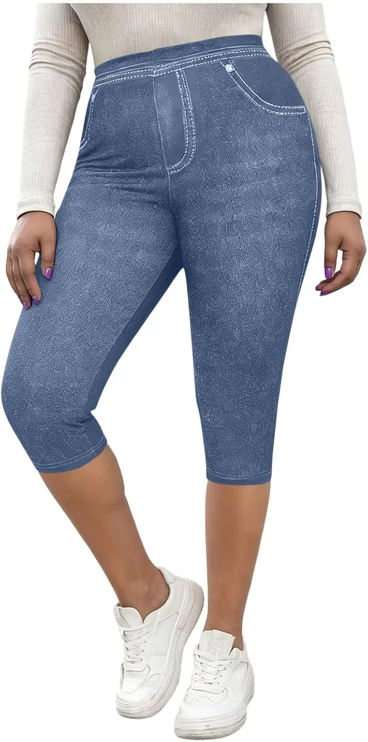 Джинсы капри, Light Blue, Women