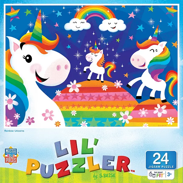 

Маленький пазл - радужные единороги, 24 элемента пазла Masterpieces Puzzles, multicolor