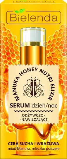 

Питательная и увлажняющая сыворотка для дня и ночи, 30 г Bielenda, Manuka Honey Nutri Elixir