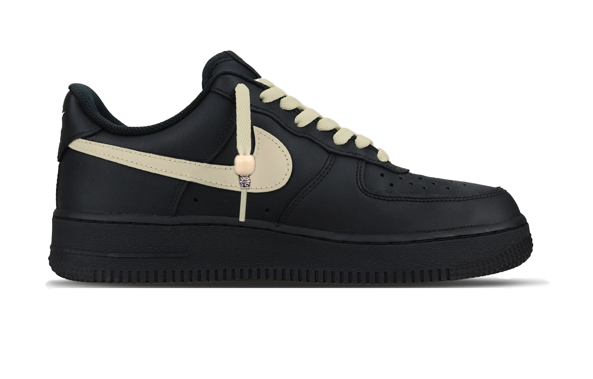 Кроссовки Air Force 1 Black Warrior низкие скейтерские унисекс black beige Nike, черный Warrior — фото 3