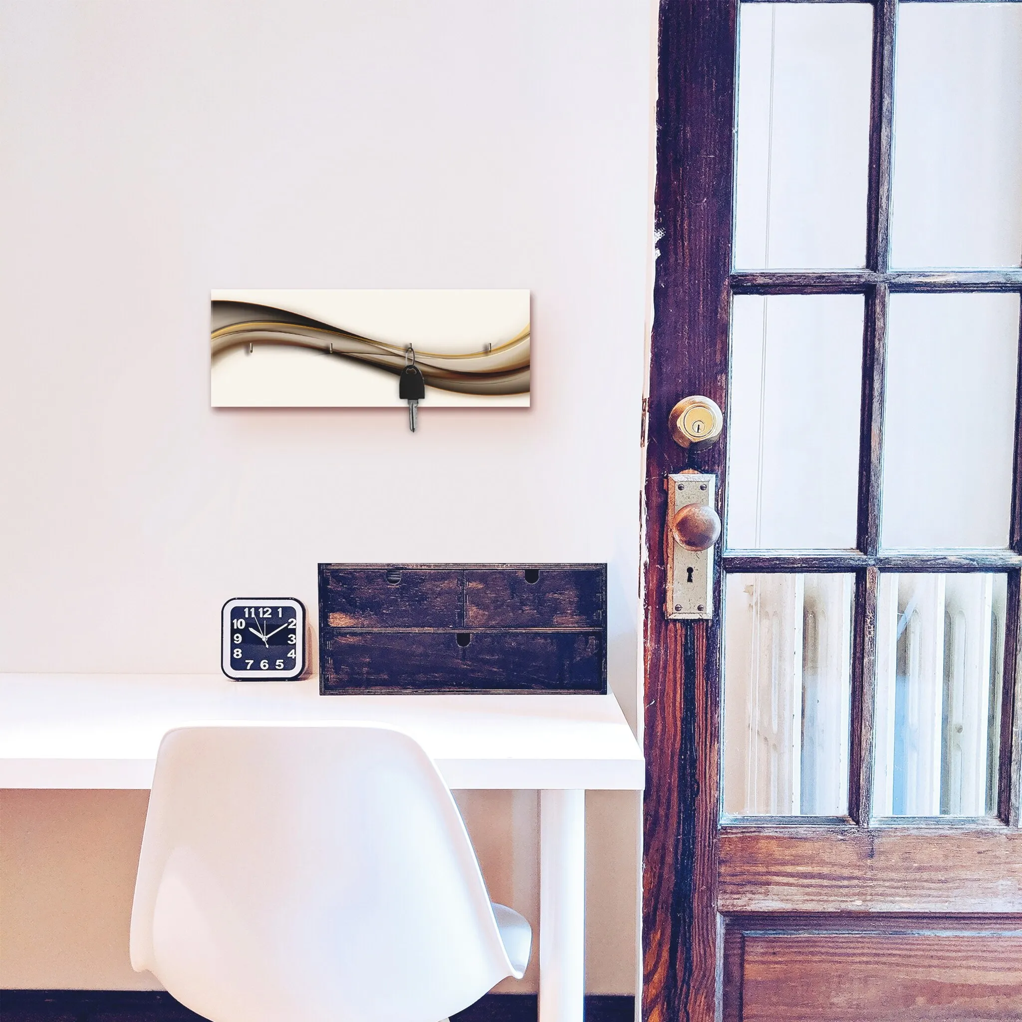 

Вешалка для крючков Artland «Волна», МДФ, коричневый