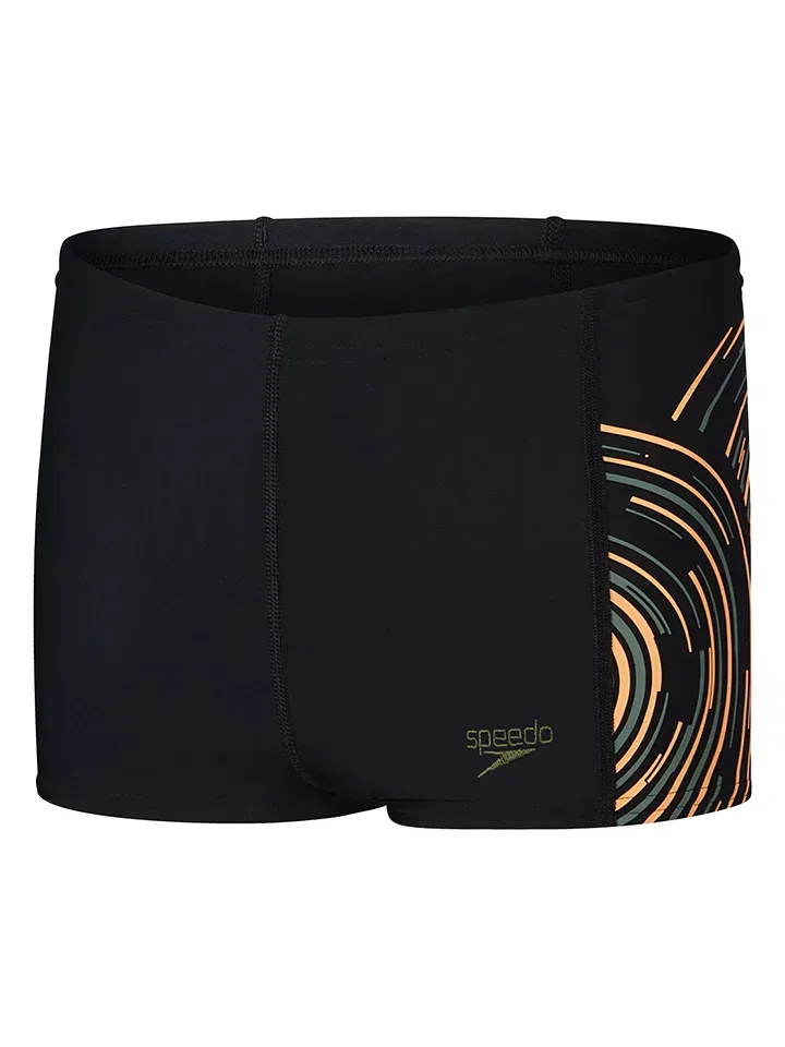 Плавки для мальчиков, быстросохнущие Speedo, черный/оранжевый