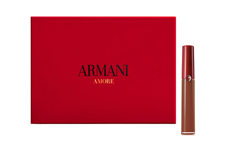 GIORGIO ARMANI Вельюровый матовый красный тюбик жидкой помады наборы макияжа легко растушевывается стойкий натуральный — фото 4