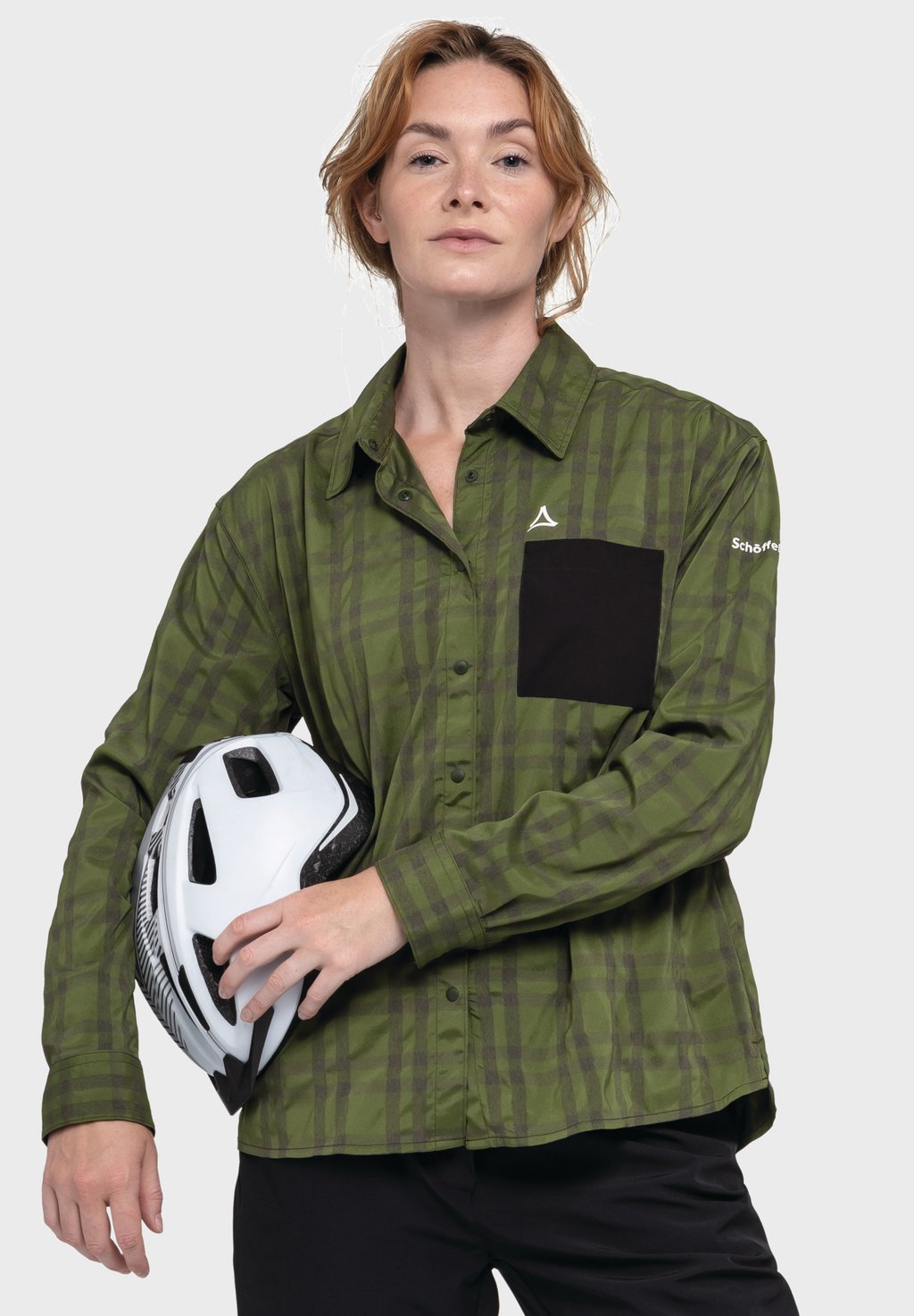 

Блузка на пуговицах BIKE STYLE JALPUH Schöffel, зеленый
