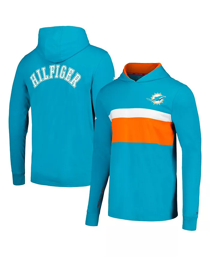 

Мужская толстовка с длинным рукавом Aqua Miami Dolphins Morgan Tommy Hilfiger