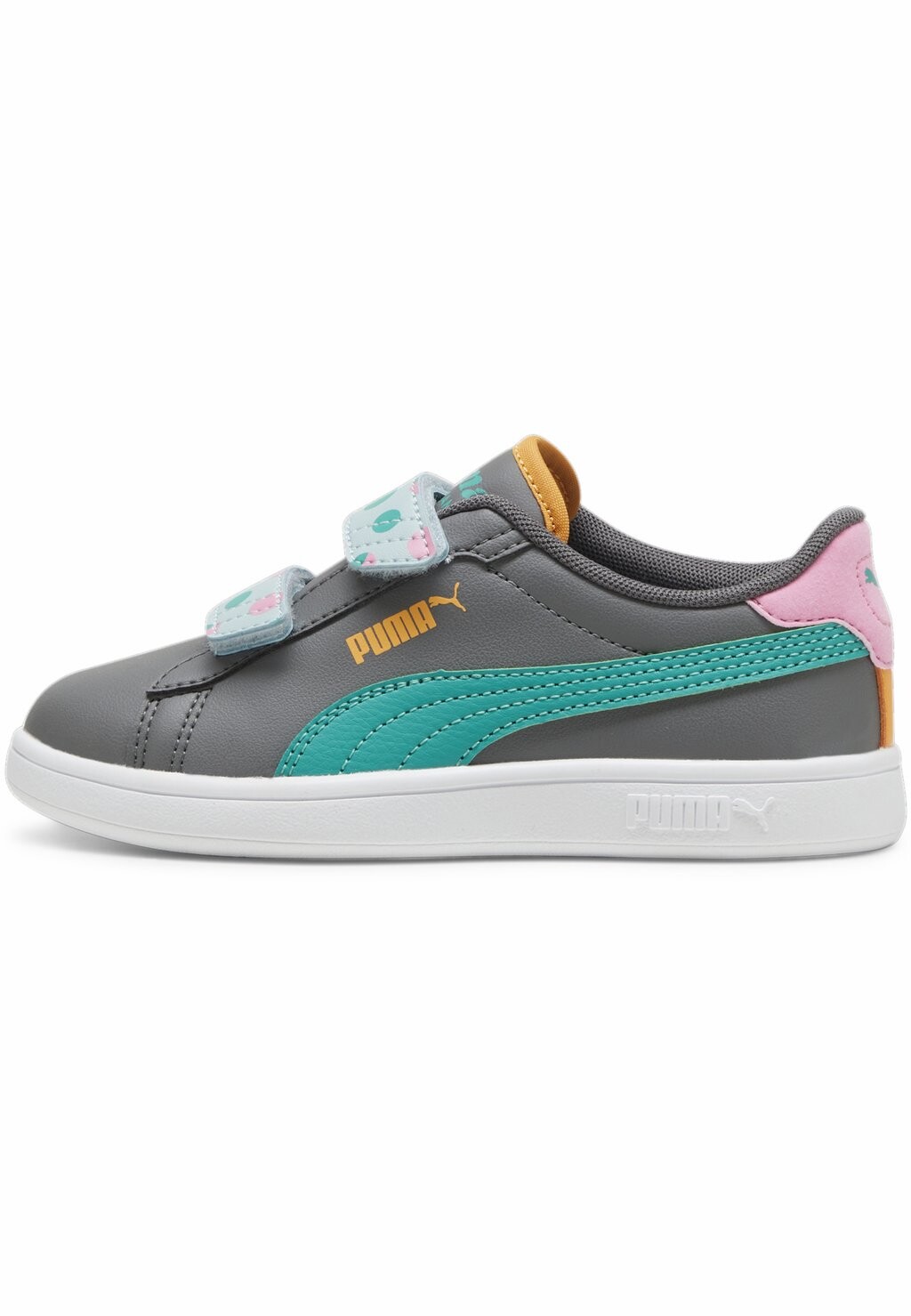 

Низкие кроссовки Smash 3.0 Summer Camp Puma, цвет cool dark gray sparkling green white