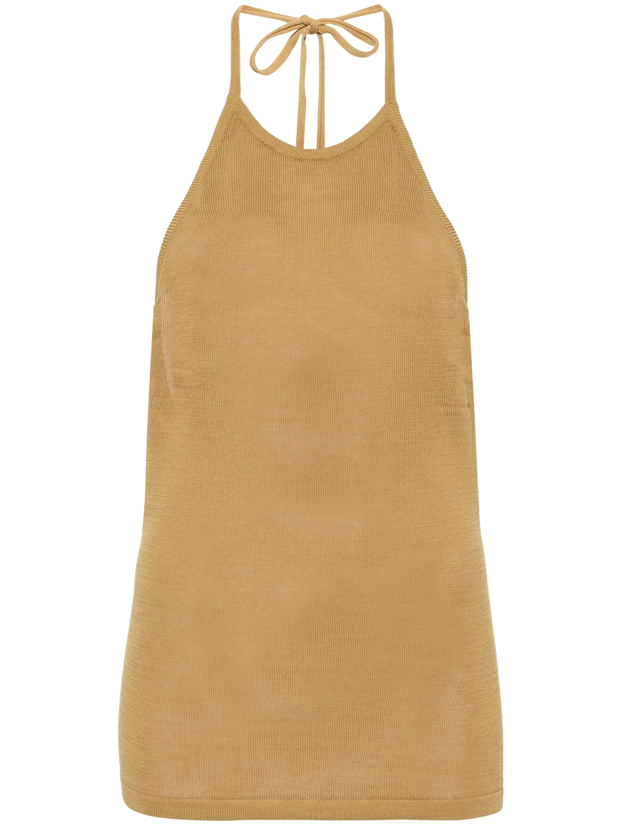 

Укороченный топ с вырезом халтер Lemaire, желтый