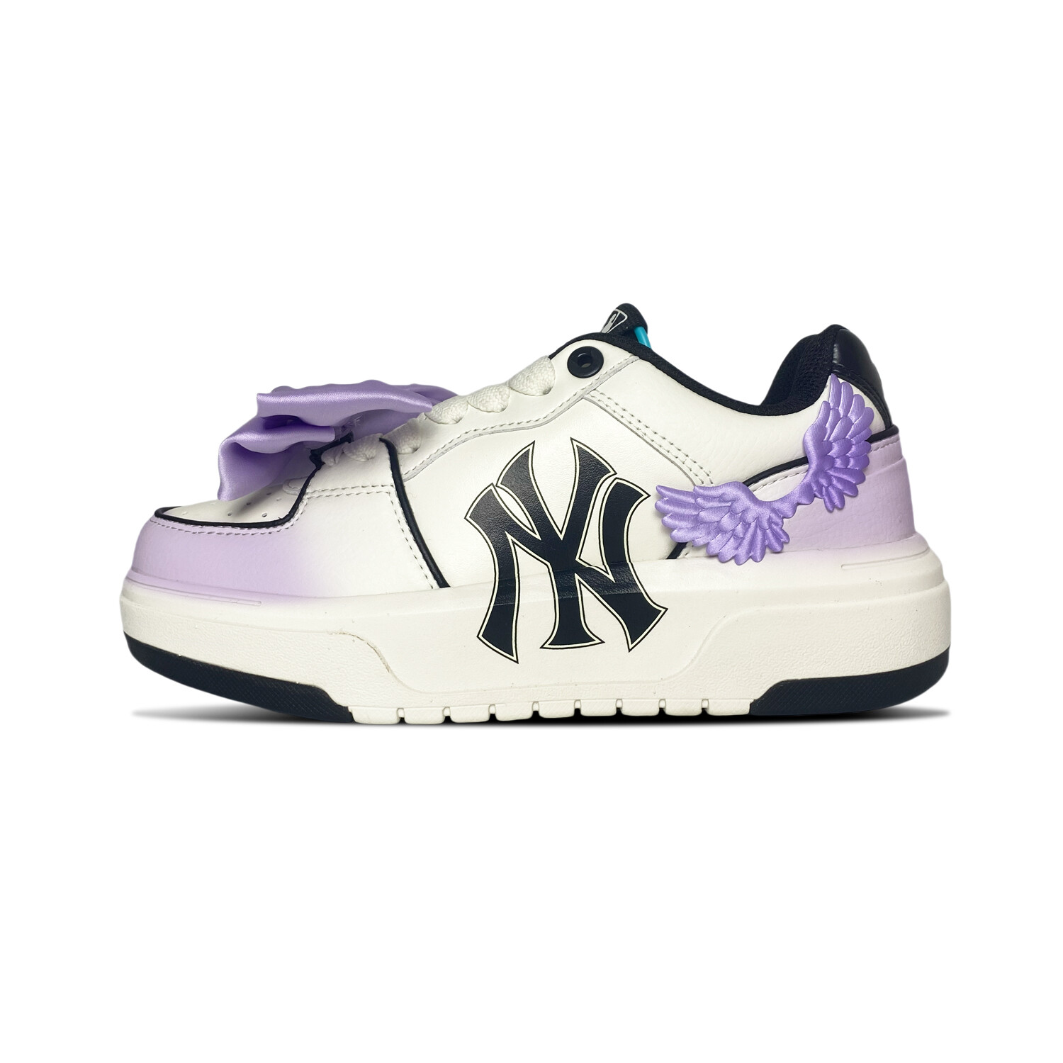

Кроссовки MLB Chunky Liner Skateboarding Shoes Unisex Low-top White/purple, цвет Light Lavender