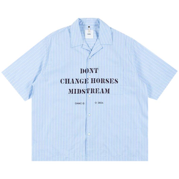

Рубашка OAMC Kurt Shirt Light Blue Stripe, синий