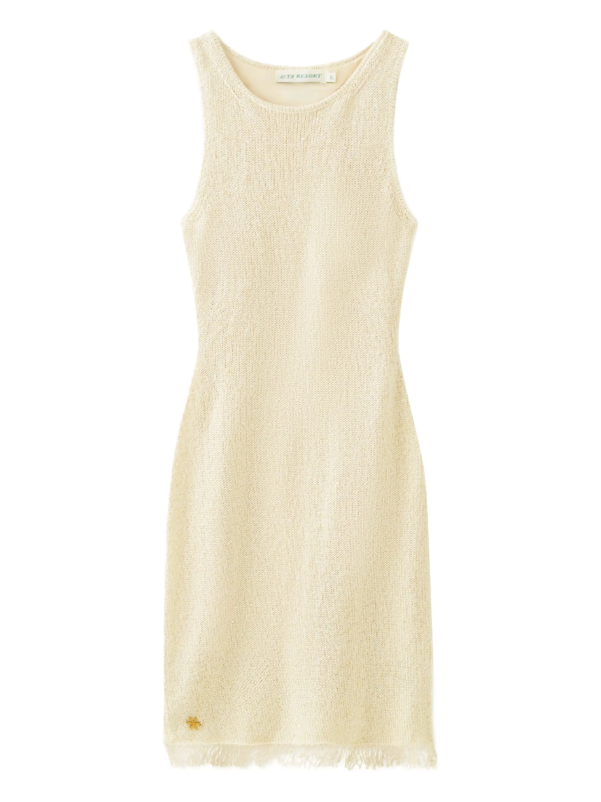 

Платье мини Natalia с бахромой Asta Resort, нейтральный