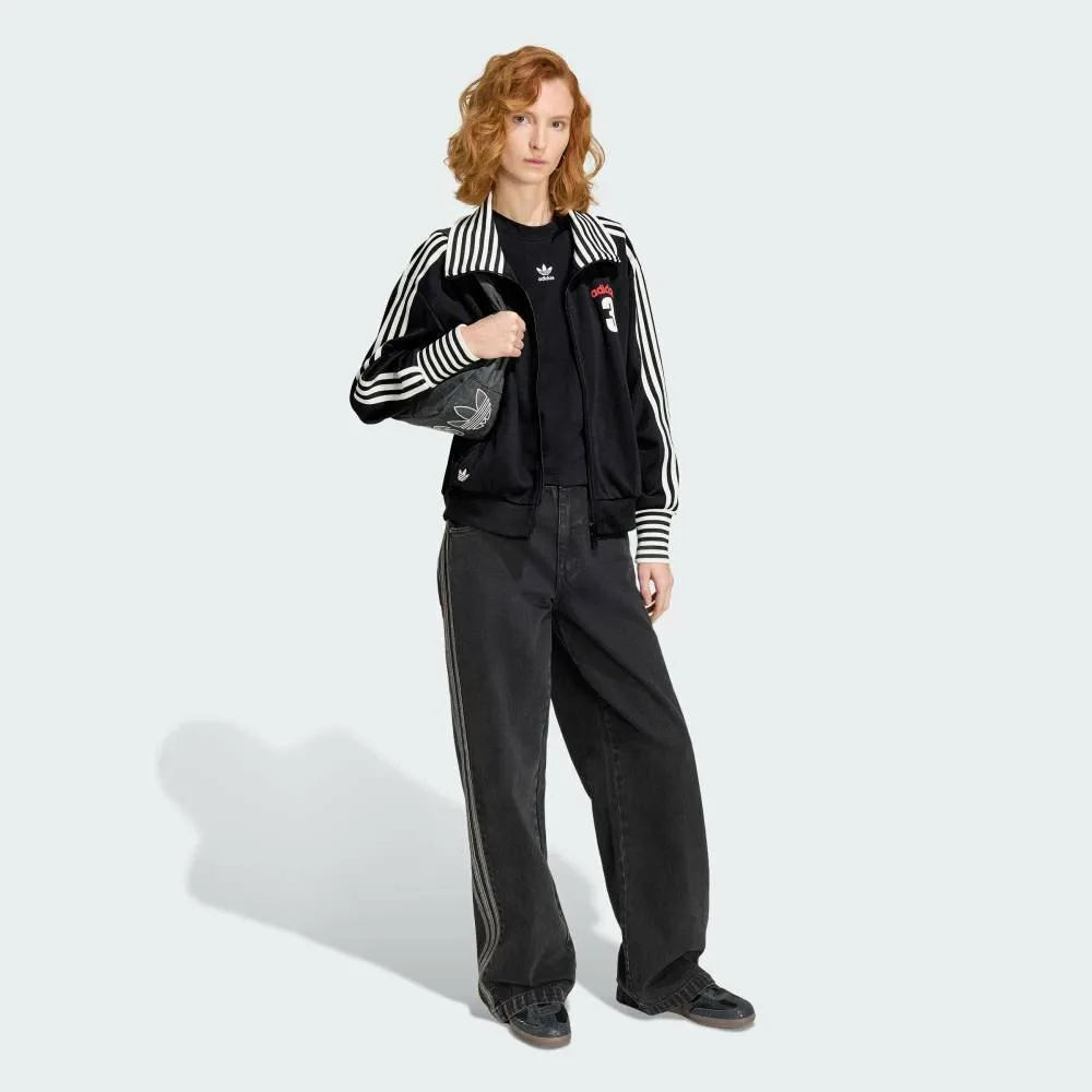 Спортивная футболка Vintage BB TT в полоску и ребристой текстуре Adidas, black — фото 3