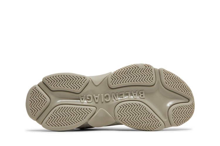 Кроссовки Balenciaga Triple S Sneaker 'Allover Logo - Beige', кремовый — фото 4