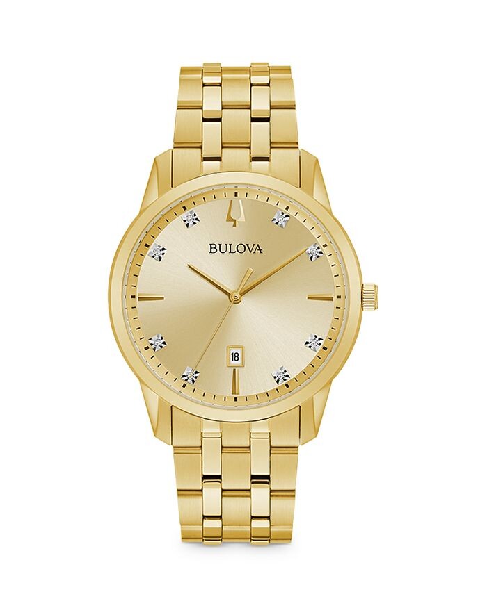 

Классические часы Bulova, 40 мм, золотой