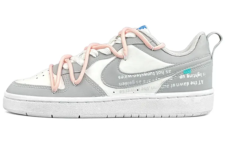 

Кроссовки Nike Court Borough Skateboarding Shoes Women's Low-top White, светло-серый