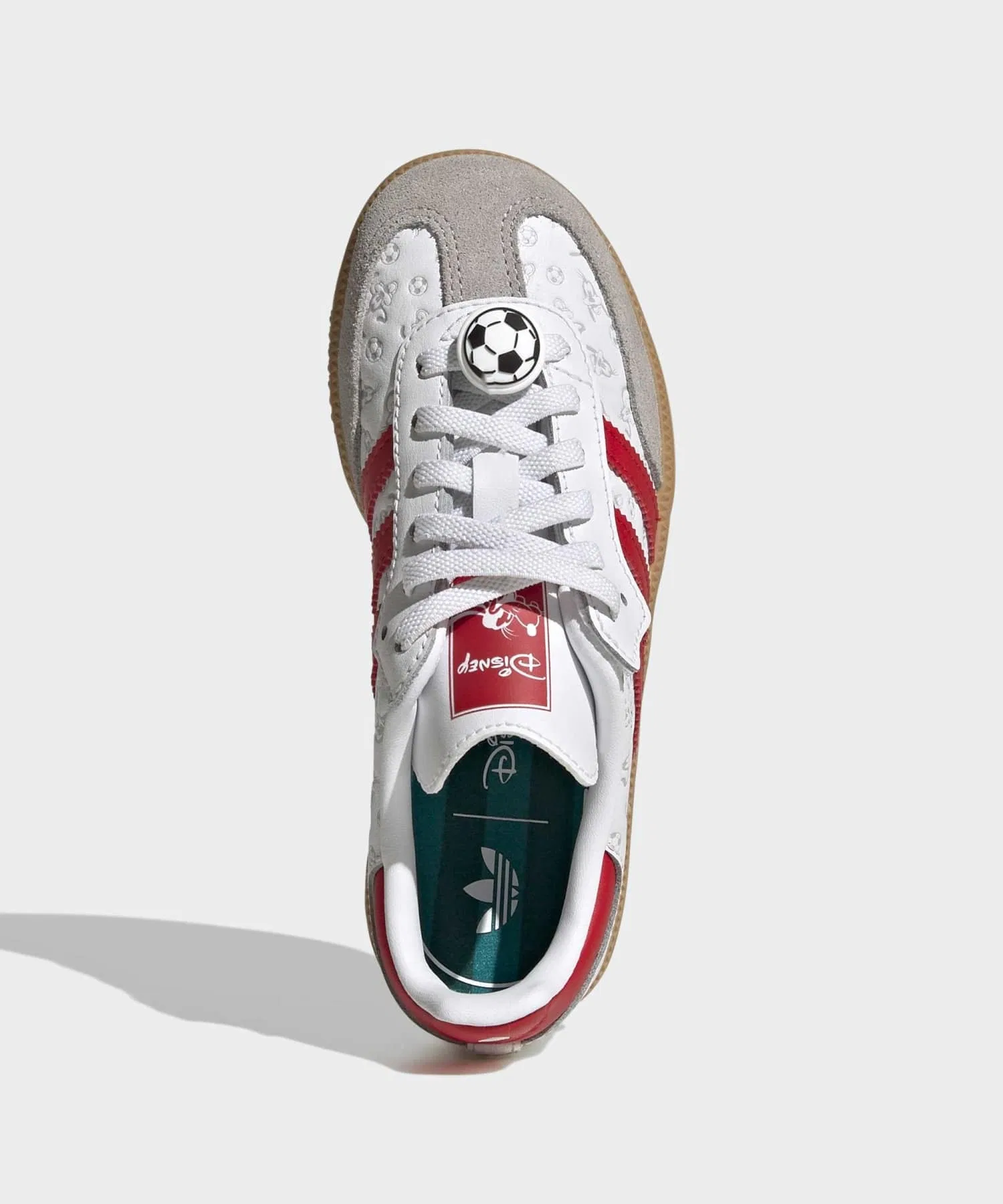 Детские кроссовки adidas Disney Samba OG из кожи белые — фото 2