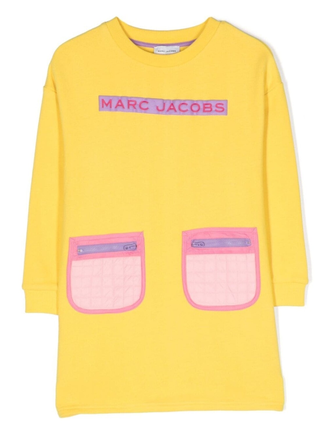 

Marc Jacobs Kids платье с нашивкой-логотипом, желтый