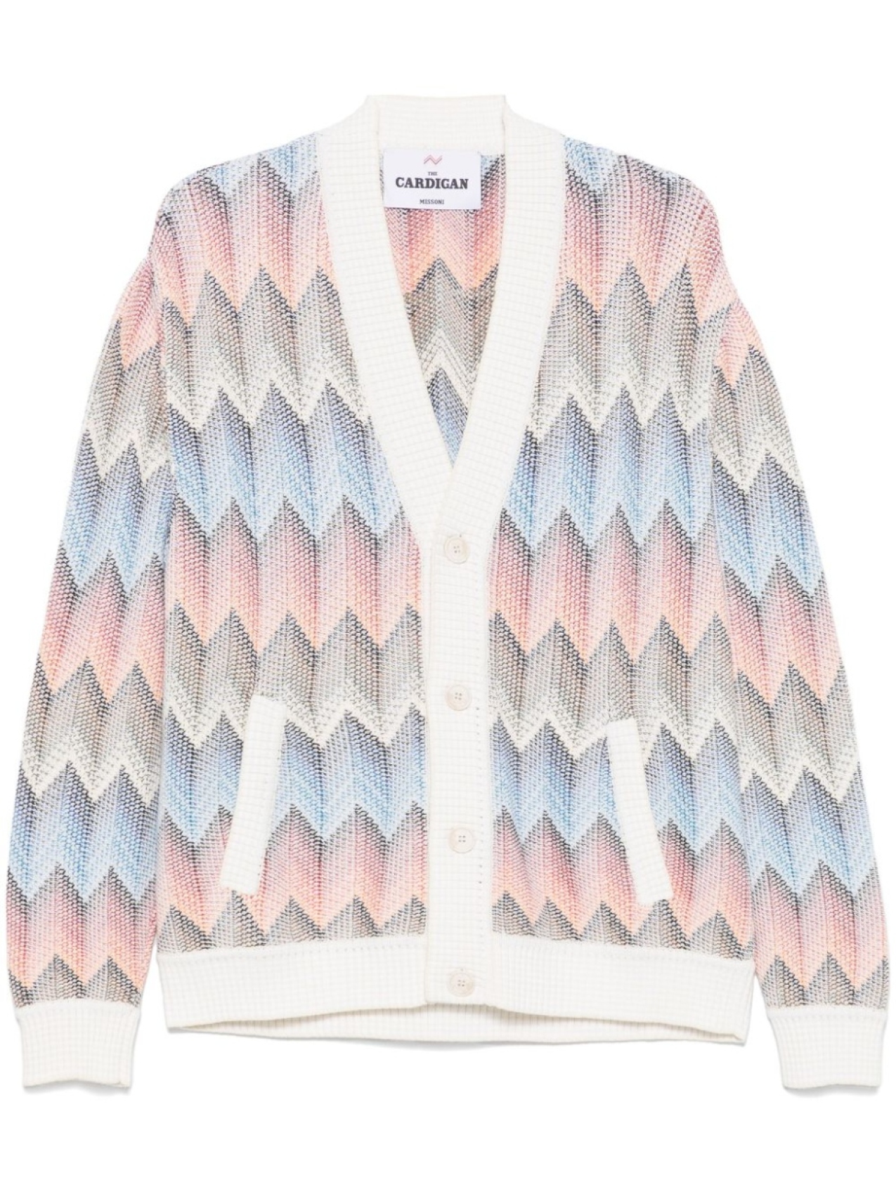 

Missoni кардиган с узором шеврон и эффектом градиента, белый