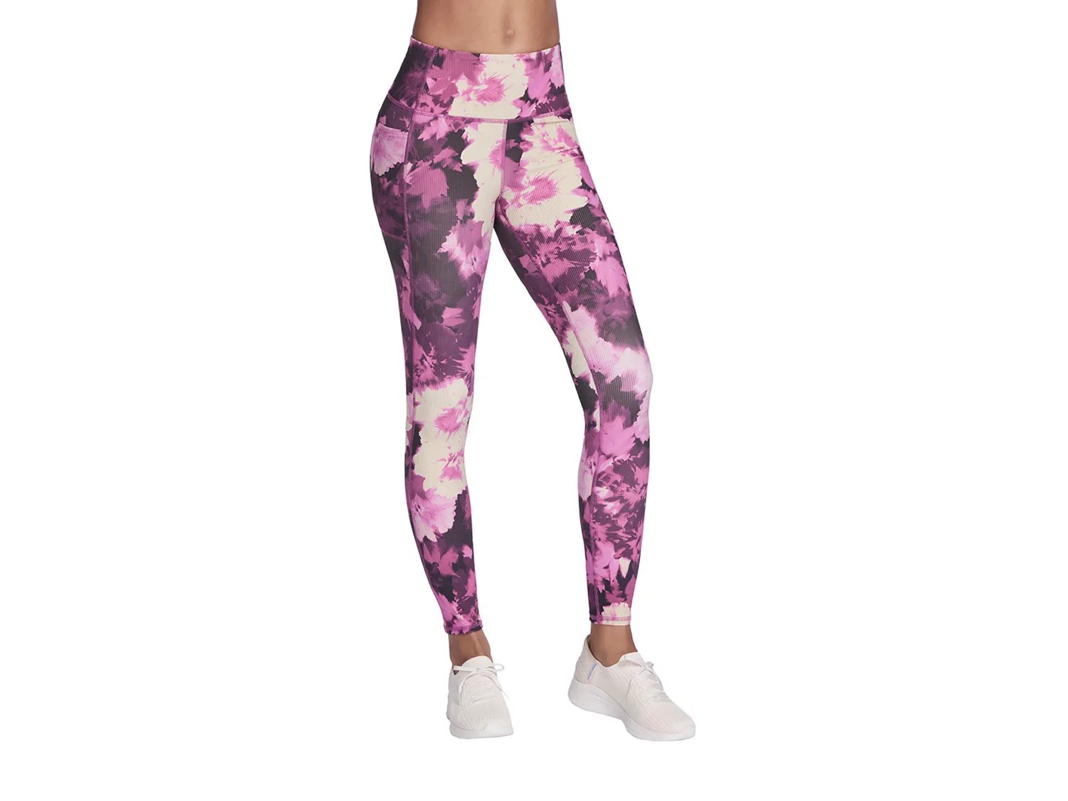 

Леггинсы Skechers GO FLEX RIB In Bloom Women's High-Waisted Legging, розовый/мультиколор