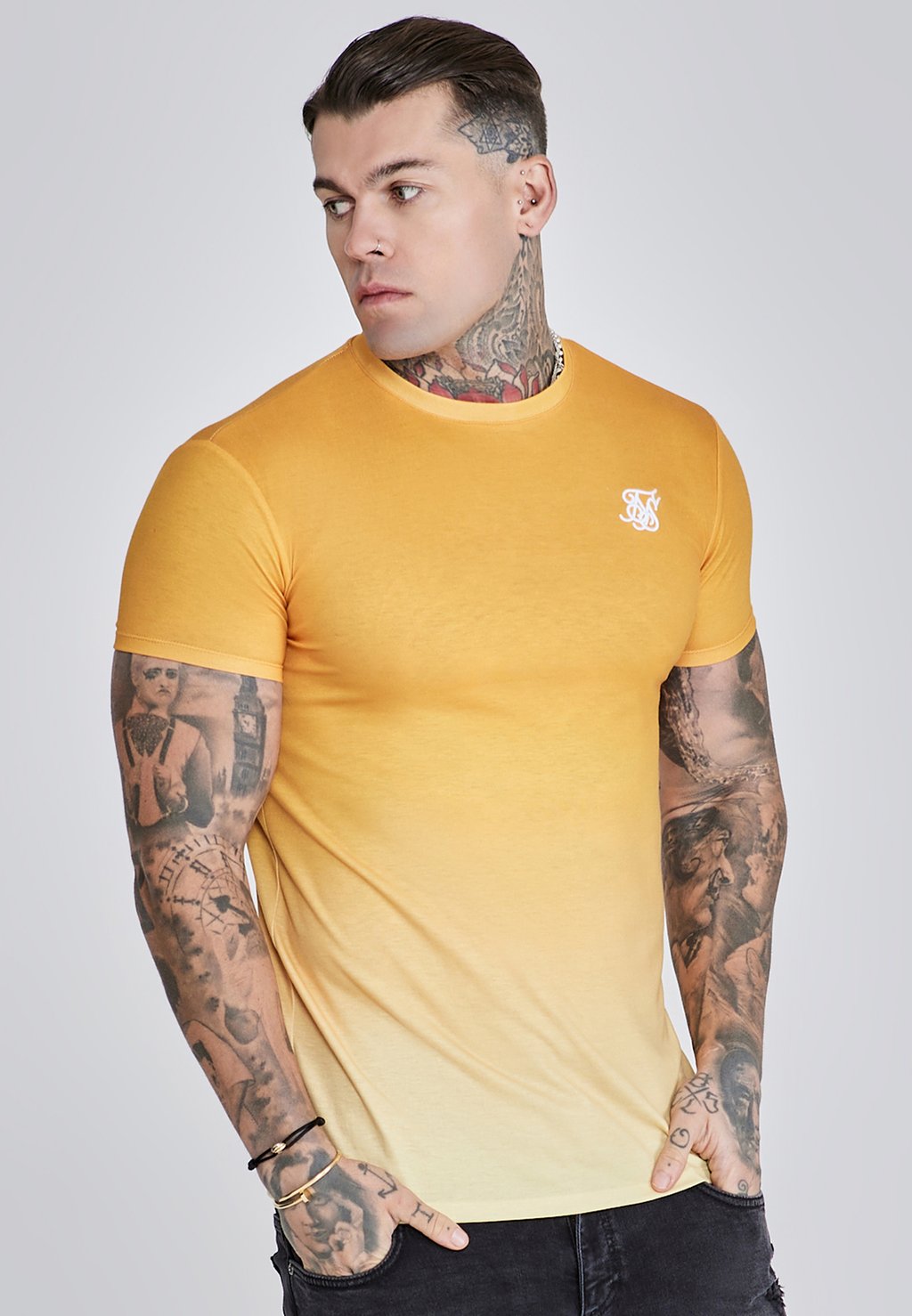 

Футболка с принтом FADE SIKSILK, желтый