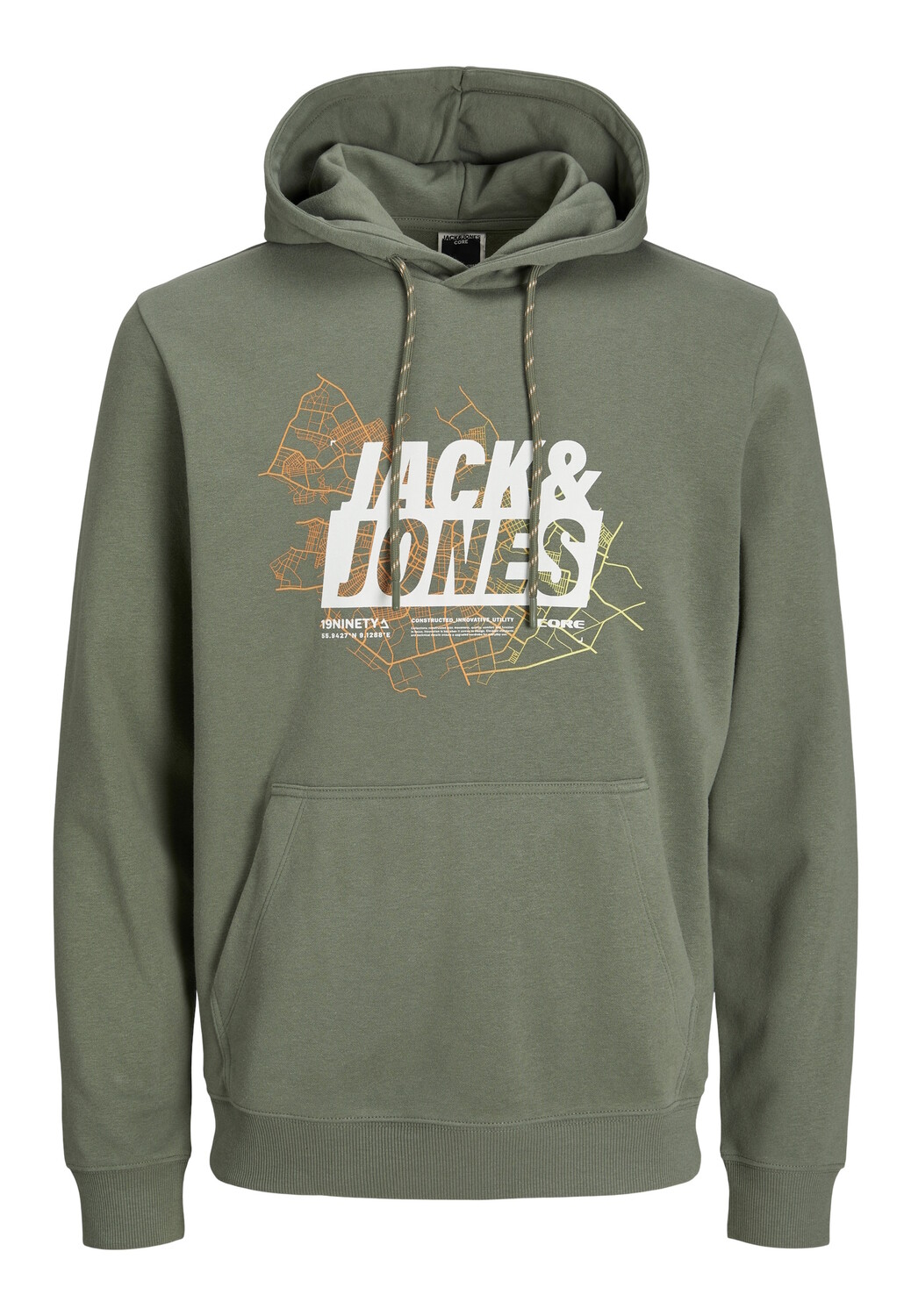 

Толстовка Jack & Jones Hoodie 'Map', зеленый