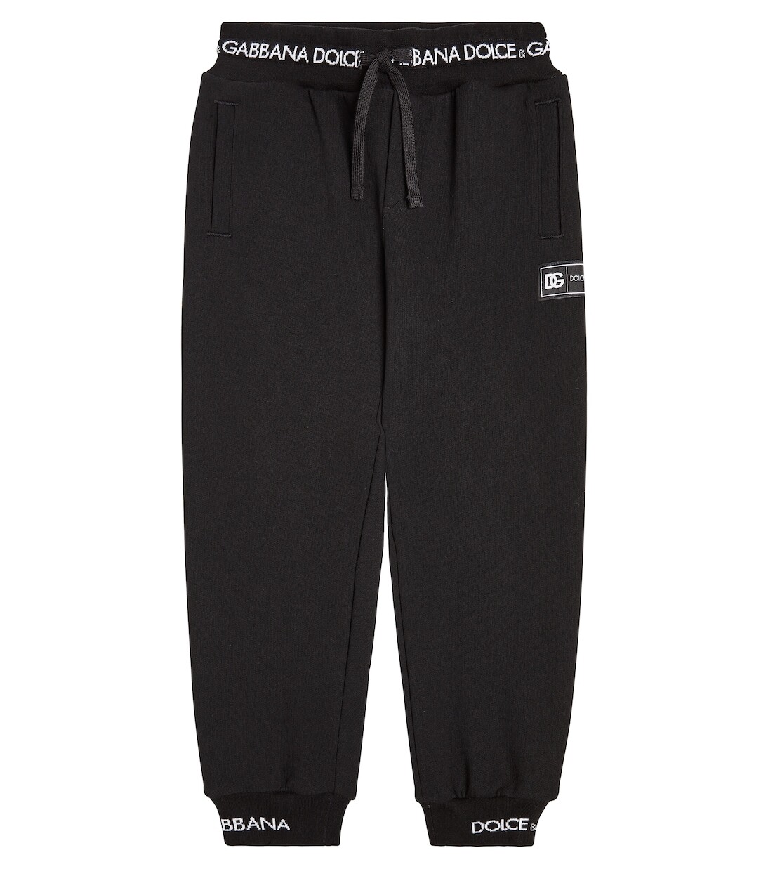 

Спортивные брюки из хлопкового джерси с логотипом Dolce&Gabbana Kids, черный