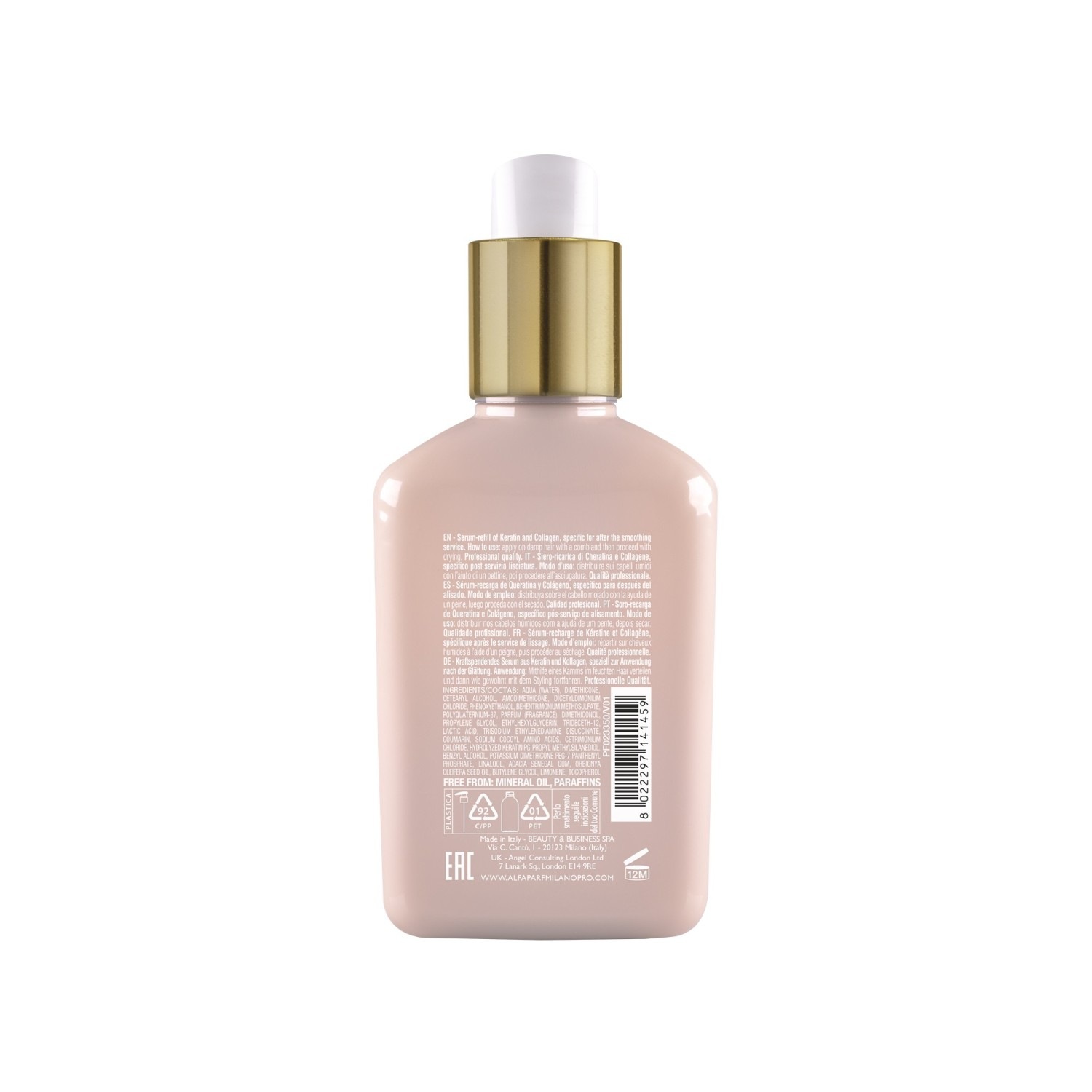 Сыворотка для волос keratin therapy lisse design keratin serum Alfaparf Milano, объем 125 мл — фото 2