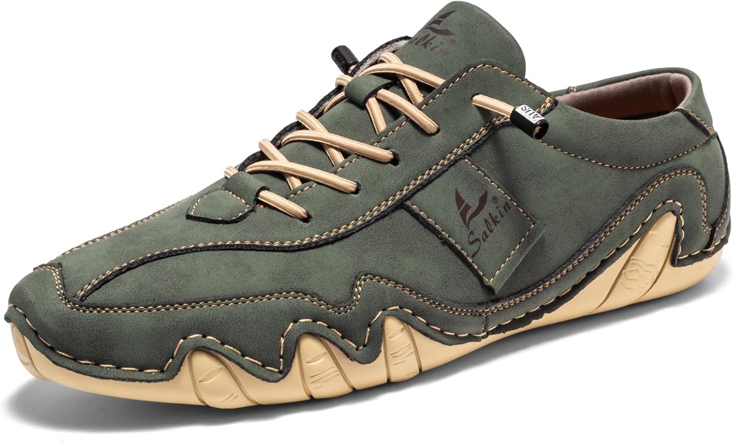 

Мужские повседневные спортивные кроссовки, модные слипоны, увеличенный размер, противоскользящие походные ботинки Ebick, зеленый