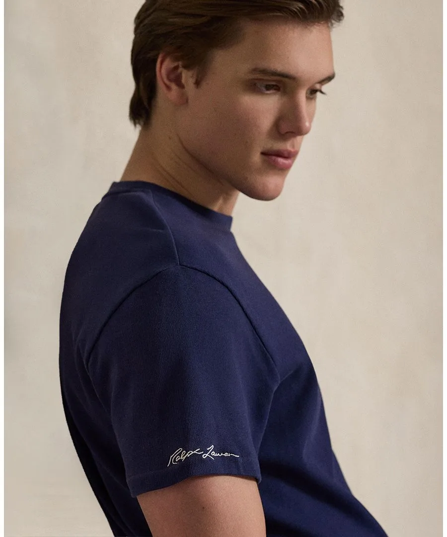 Мужская футболка с круглым вырезом Polo Ralph Lauren, темно-cobalt — фото 3