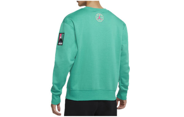 Толстовка Air Jordan Winter Utility Plush Round Neck Casual Sports Pullover Green, зеленый — фото 2