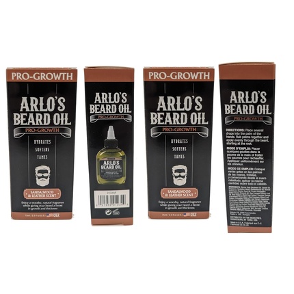 Масло для бороды Arlo's Pro Growth с ароматом сандалового дерева и кожи, 2,5 унции Arlos — фото 2