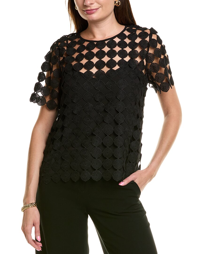 

Anne Klein Футболка с кружевом, черный