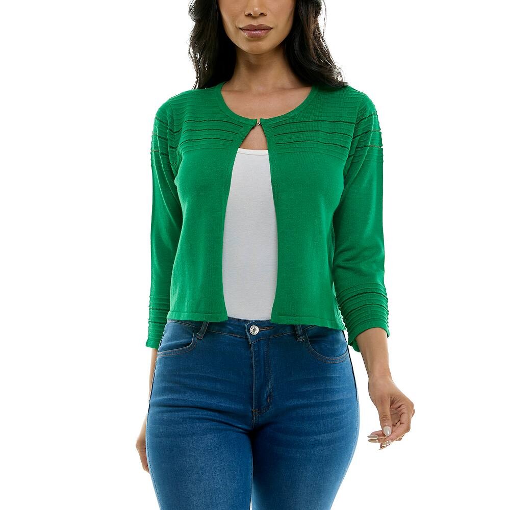 

Женский вязаный кардиган-болеро Nina Leonard, цвет Bright Green