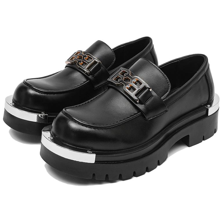 

WEISHIBANGWEI Мужские лоферы черные с потайной платформой, цвет Black Hidden Wedge
