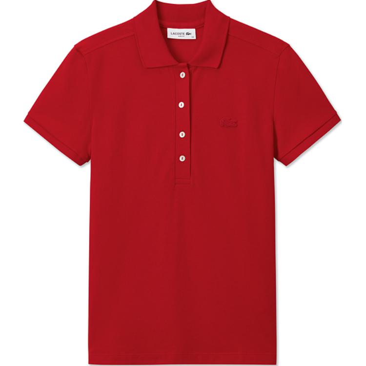 

LACOSTE Футболка женская красная