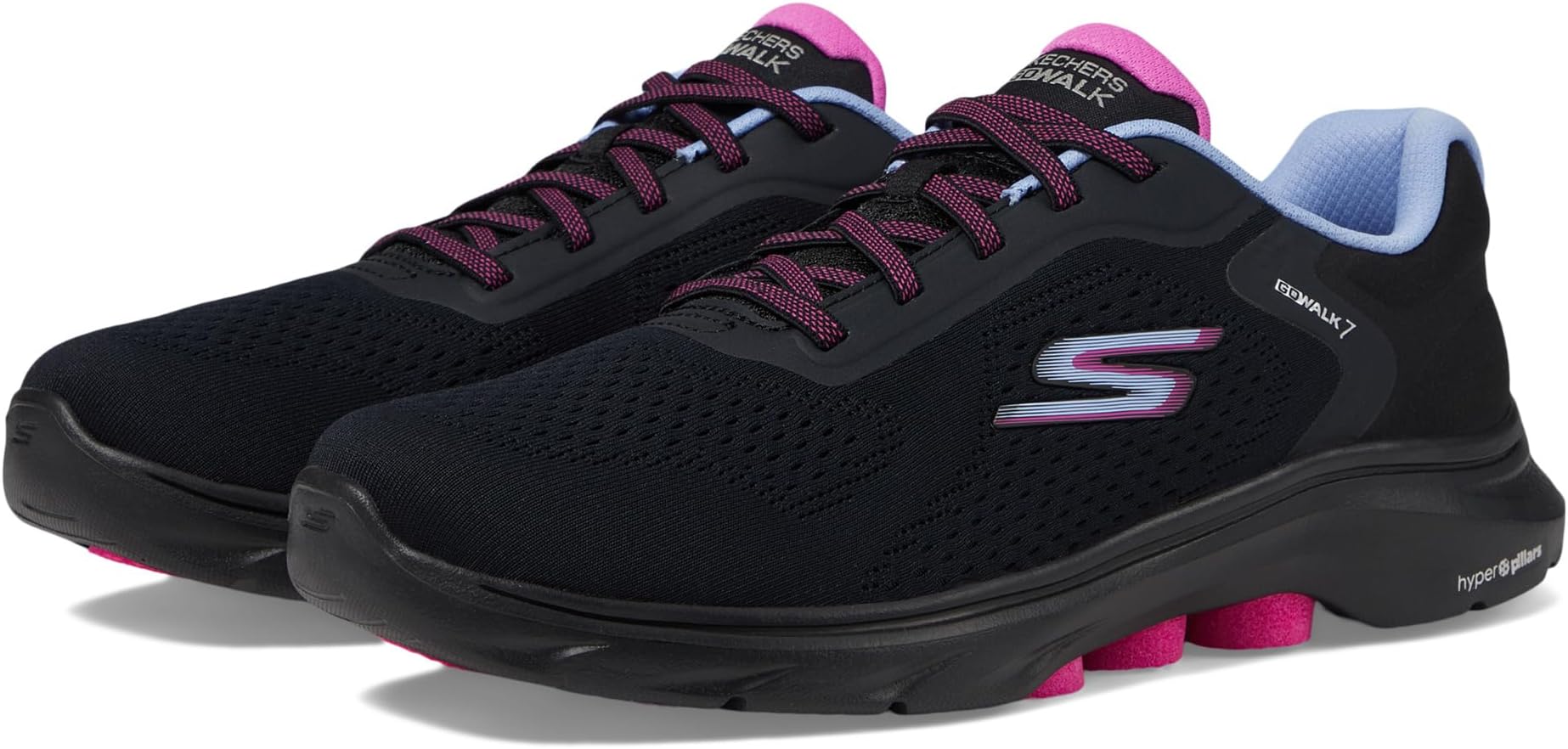 Кроссовки SKECHERS Performance Go Walk 7 - Cosmic Waves Athletic Walking Sneaker, цвет Black/Multi